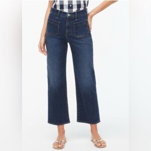 J. Crew High Rise Slim Wide Leg Jeans